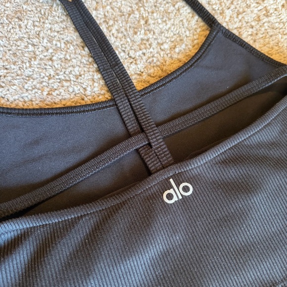 ALO Racerback Ribbed Tank Top - Picture 3 of 5